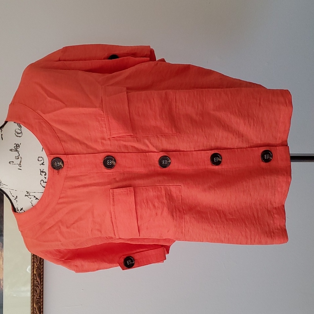 Marc New York bright orange jacket style top